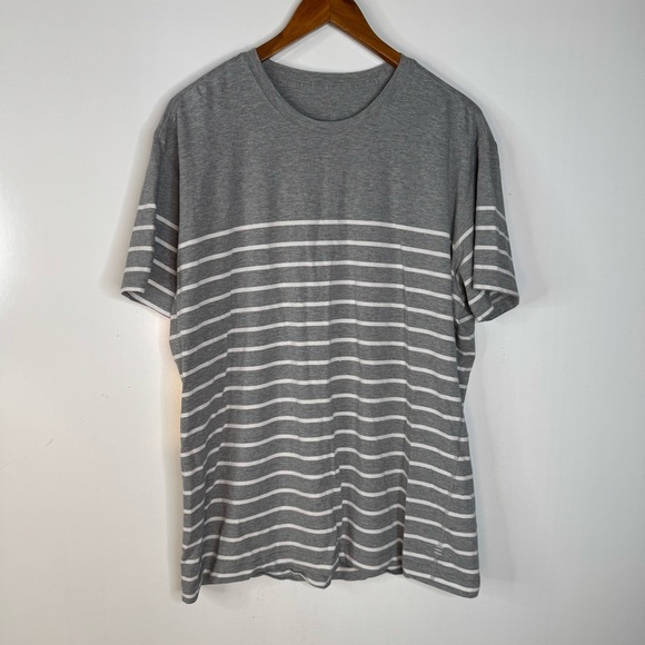 lululemon athletica Other - Lululemon Men’s Gray Striped Crewneck Short Sleeve Shirt